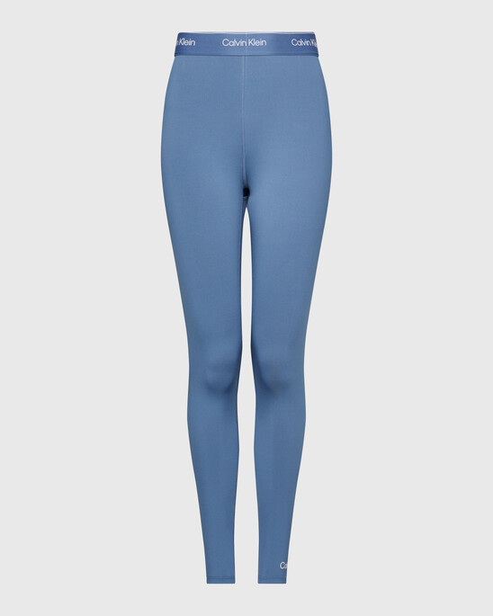 Calvin Klein Women's Bright Blue Jumbo Logo Full Length Leggings