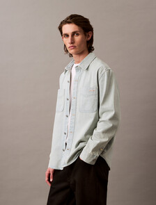 Goldenrod Denim Overshirt, GOLDENROD, hi-res