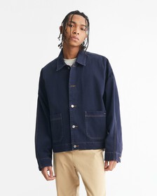 KHAKIS RELAXED DENIM JACKET, ATLANTIC RINSE, hi-res