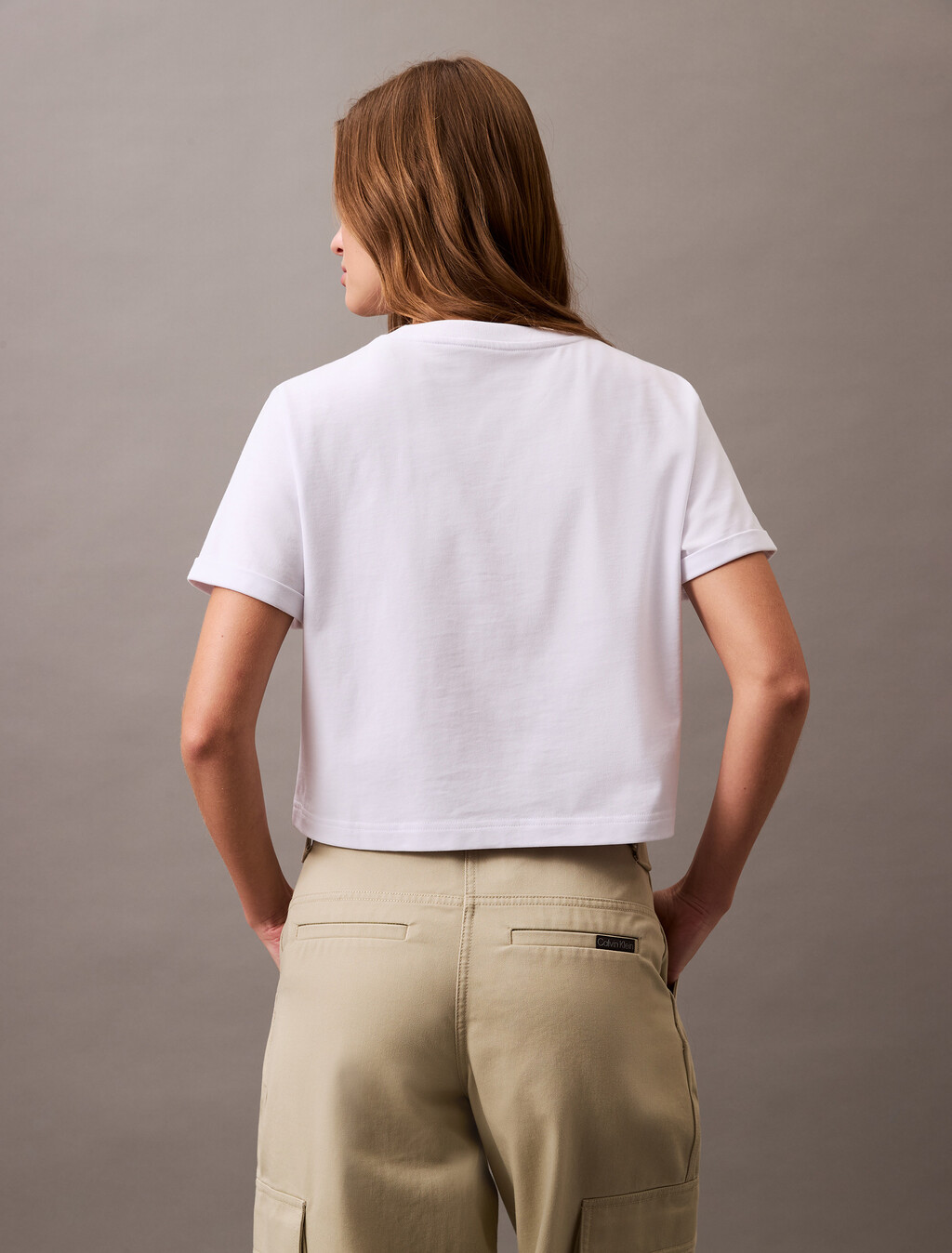 Cropped Gloss Logo T-shirt, Brilliant White, hi-res