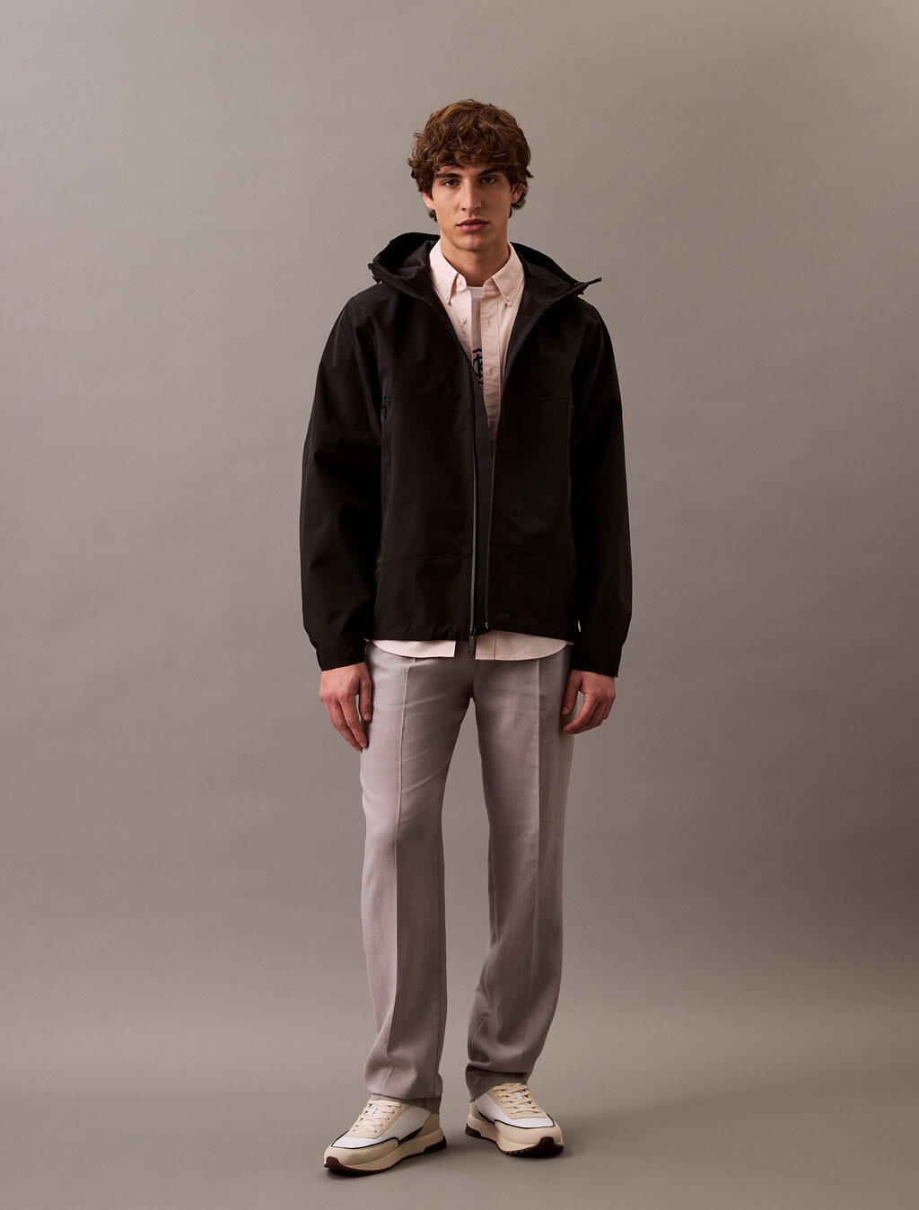 Technical Bonded Windbreaker, Black, hi-res