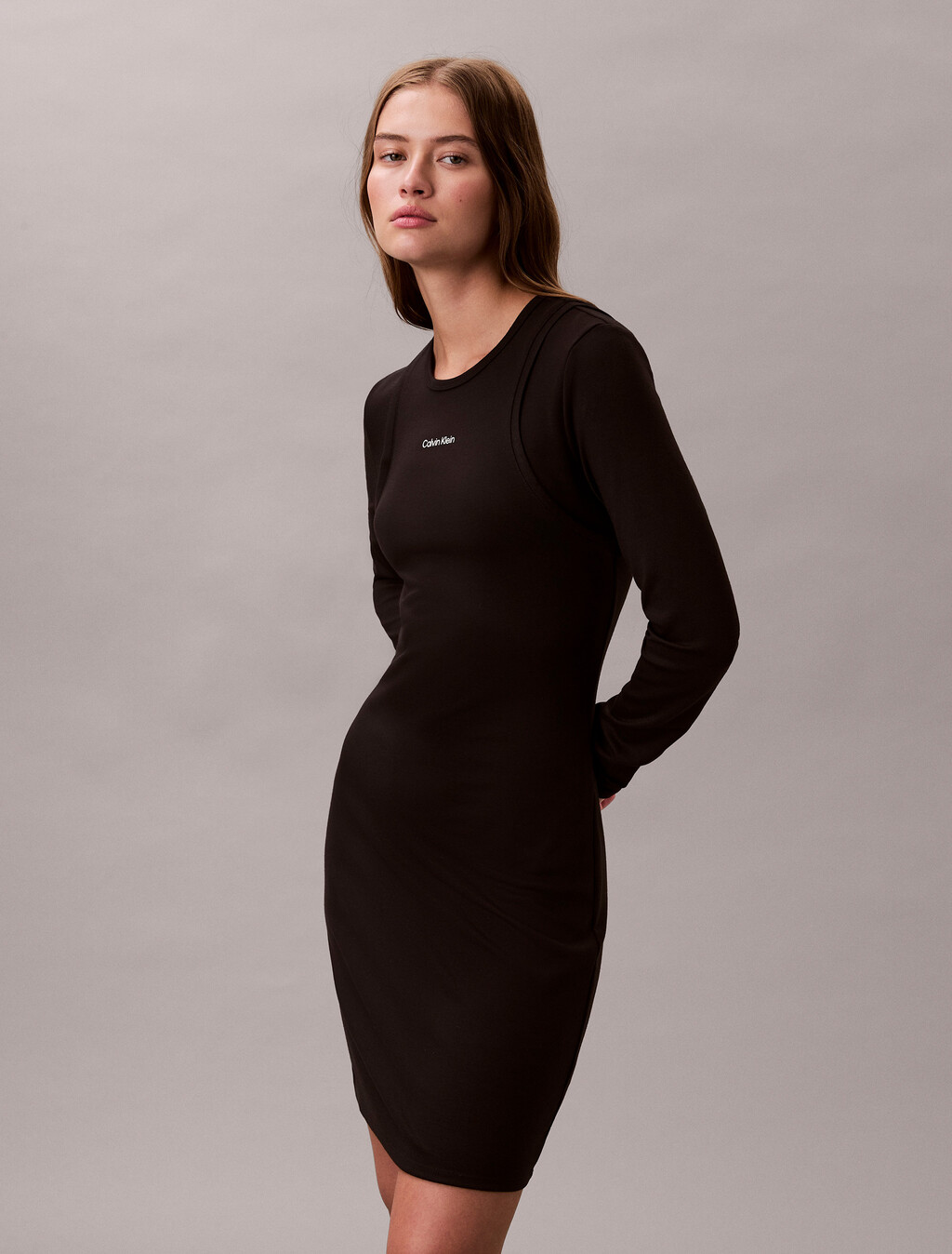 Interlock Mini Dress, Black, hi-res