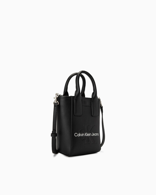 CKJ Sculpted Monogram Micro Tote