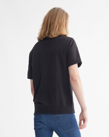 WINTER WHITES MONOGRAM SHORT SLEEVE SWEATSHIRT, CK BLACK, hi-res
