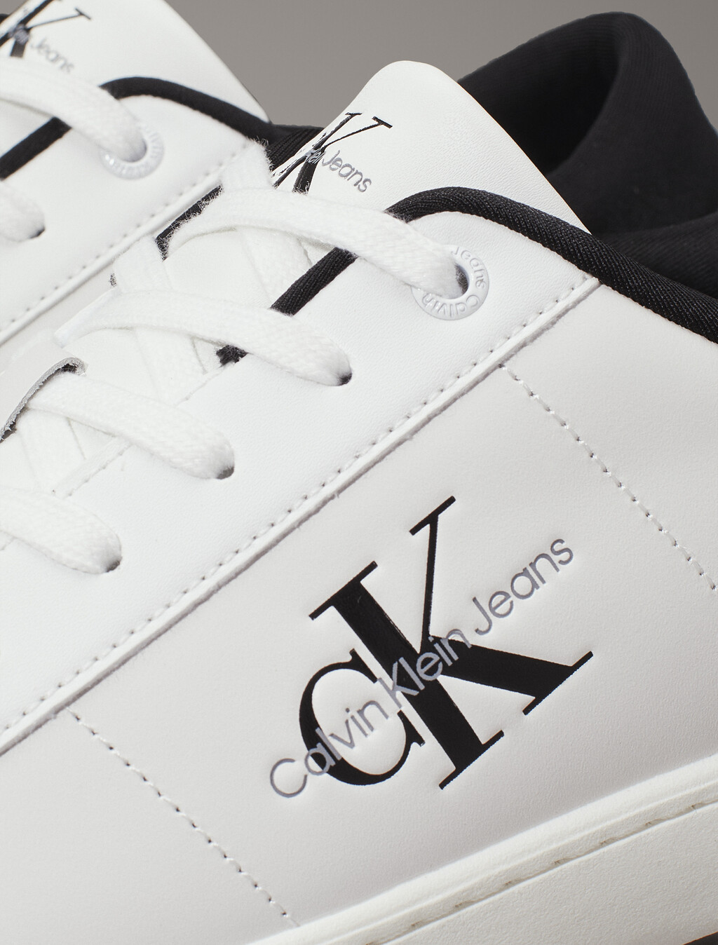 Leather Trainers, Bright White/Black, hi-res