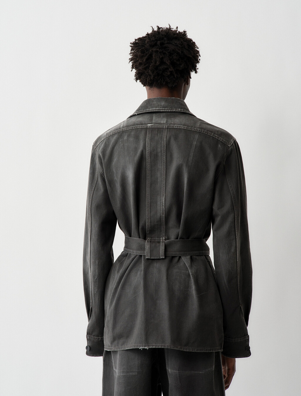 Callum Denim Jacket, Black, hi-res
