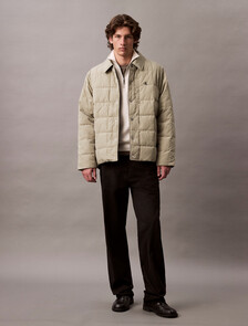 Reversible Puffer Shirt Jacket, Black / Tea, hi-res