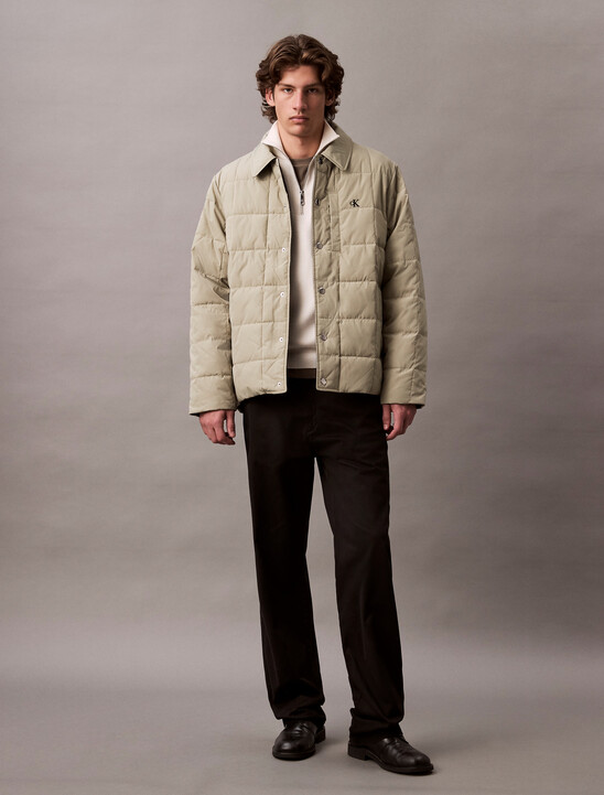 Reversible Puffer Shirt Jacket