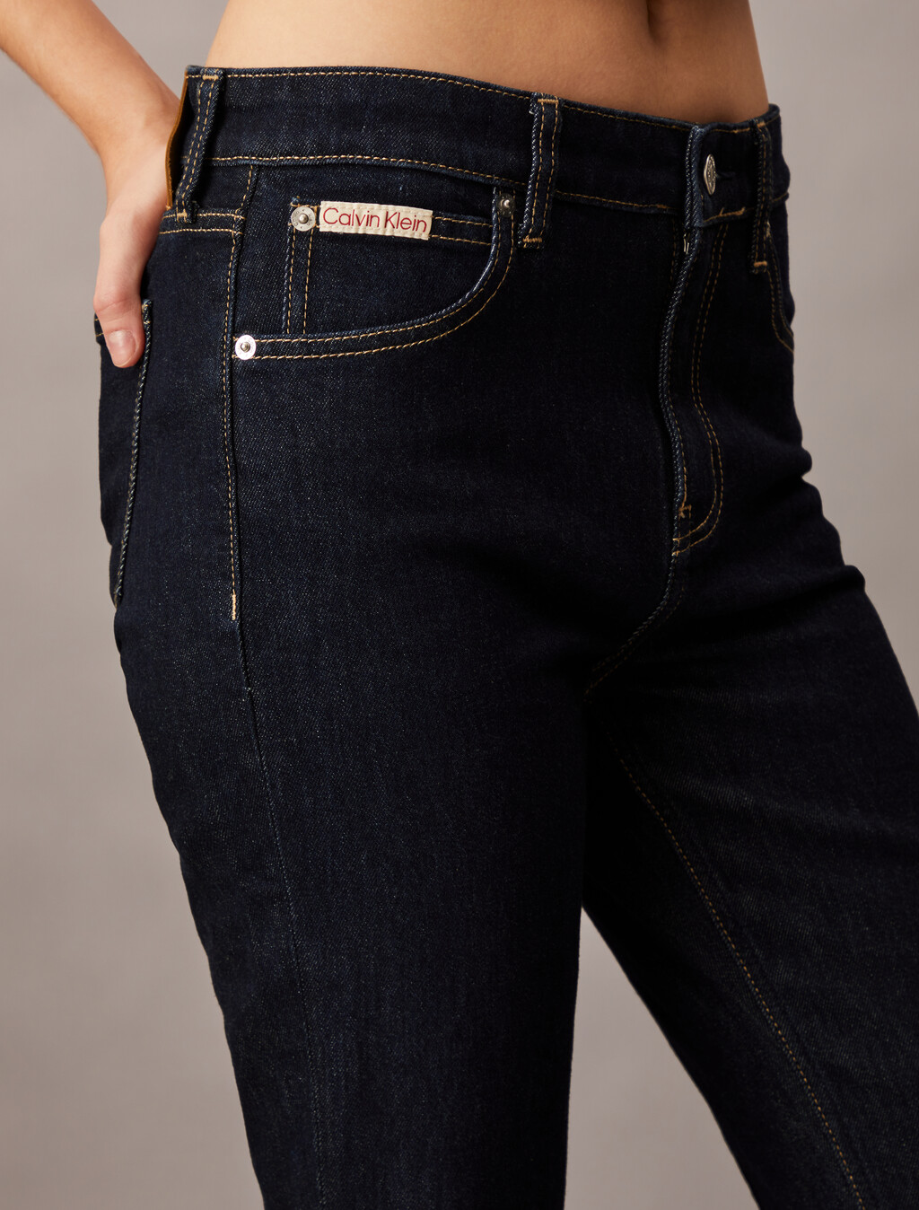High Rise Flare Rinsed Jeans, Denim Rinse, hi-res