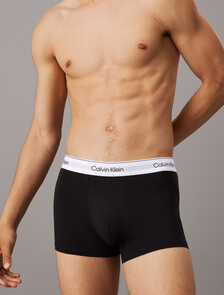 Icon Cotton Stretch Trunks 3 Pack, Black/Black/Black, hi-res