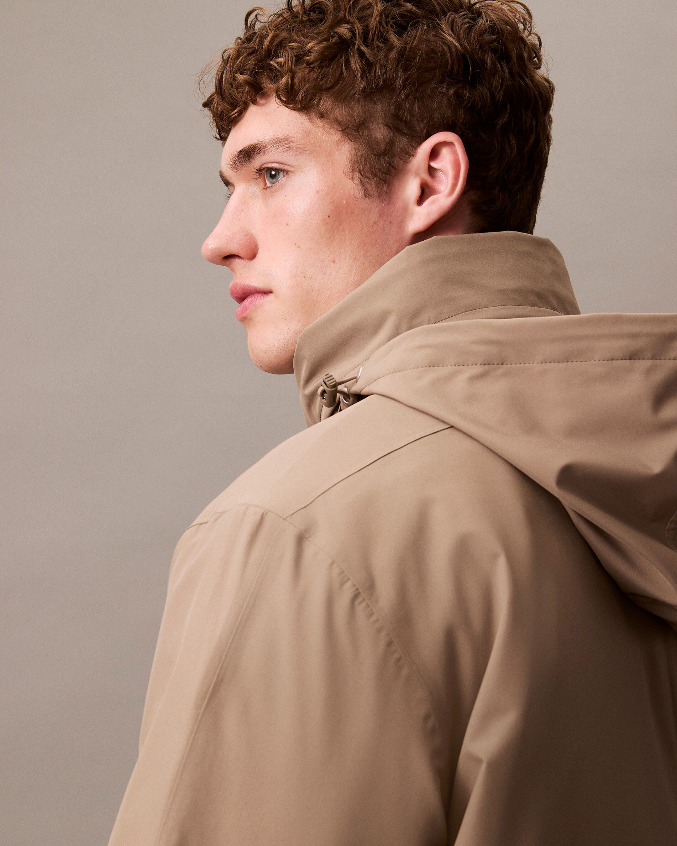 Heavyweight Mid Length Puffer Jacket brown Calvin Klein Singapore