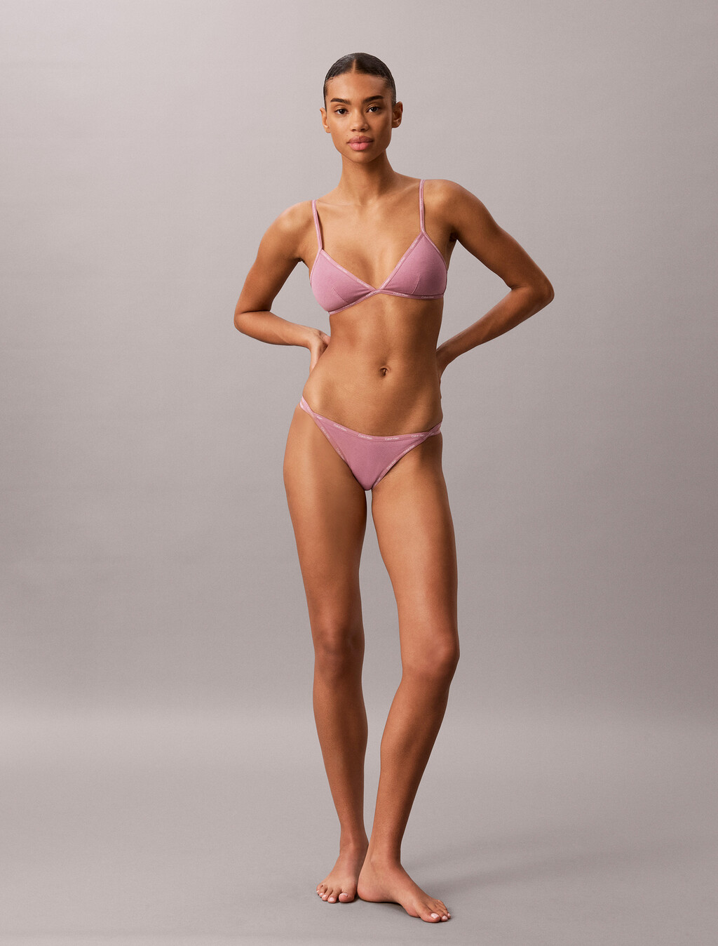 Icon Cotton Modal Limited Edition Bikini Panty, Dusky Orchid, hi-res
