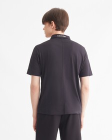 ACTIVE ICON WORKOUT POLO, BLACK BEAUTY, hi-res