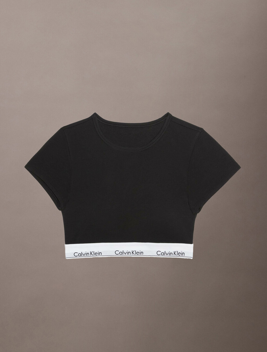 Icon Cotton T-Shirt Bralette, Black, hi-res