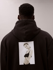 Kate Moss Fleece Graphic Hoodie, Black, hi-res
