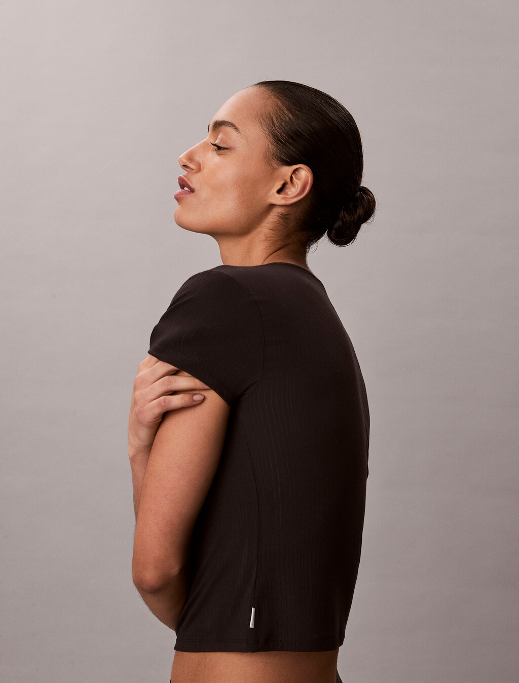 Soft Modal Pyjama Top, Black, hi-res