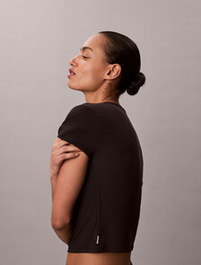 Soft Modal Pyjama Top, Black, hi-res