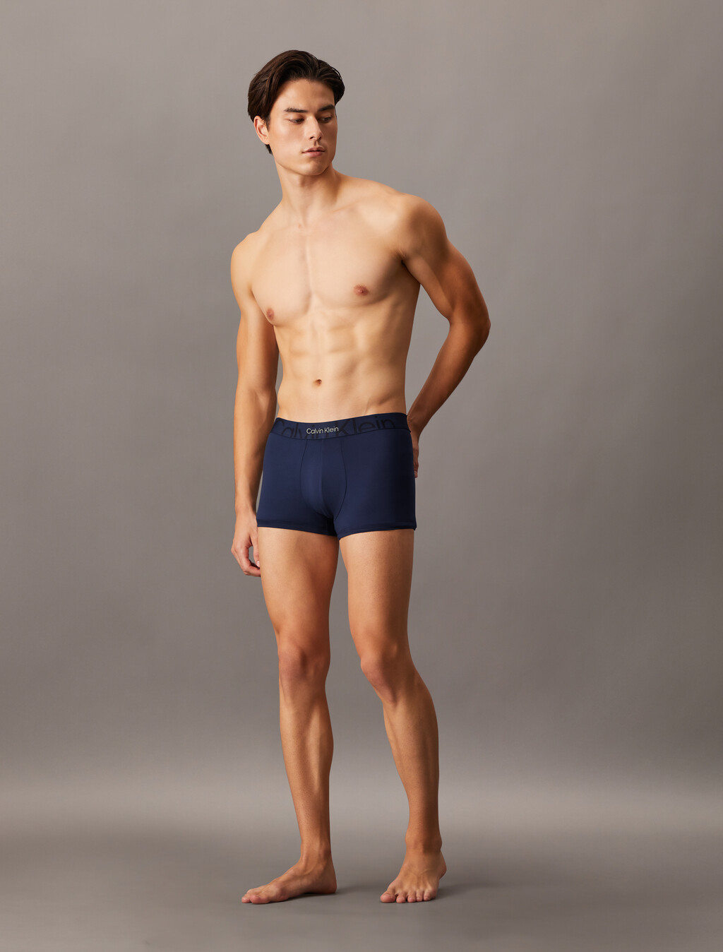 Embossed Icon Micro Low Rise Trunks, Blue Shadow, hi-res