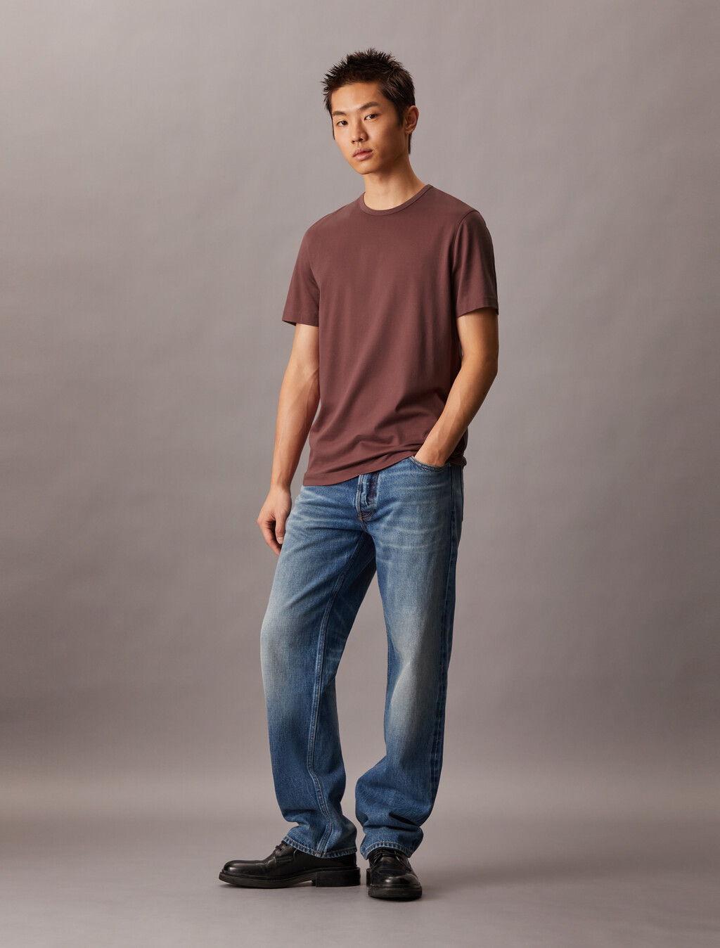 The Calvin Double Mercerized Tee, Wild Ginger, hi-res