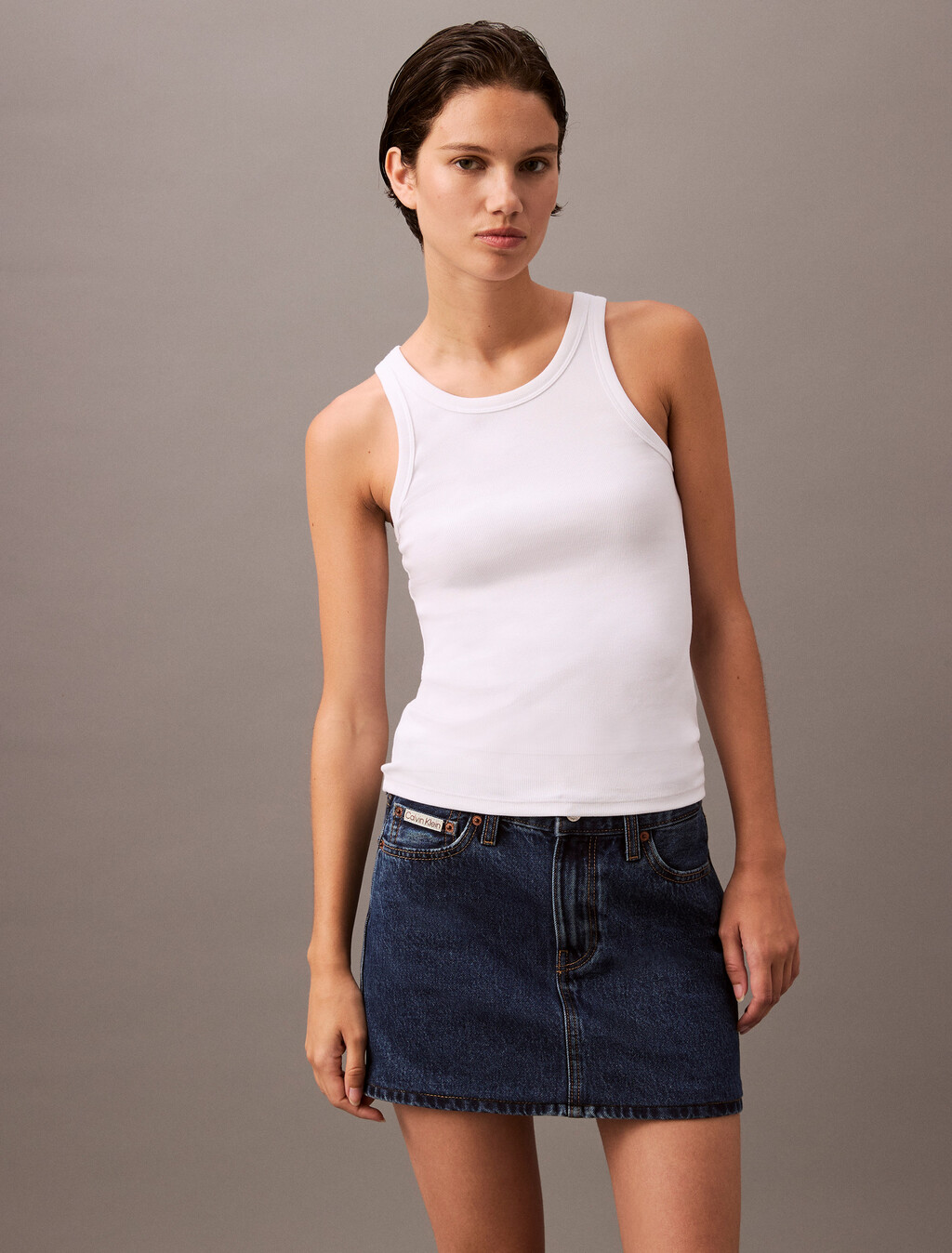 Contour Rib Tank, Brilliant White, hi-res