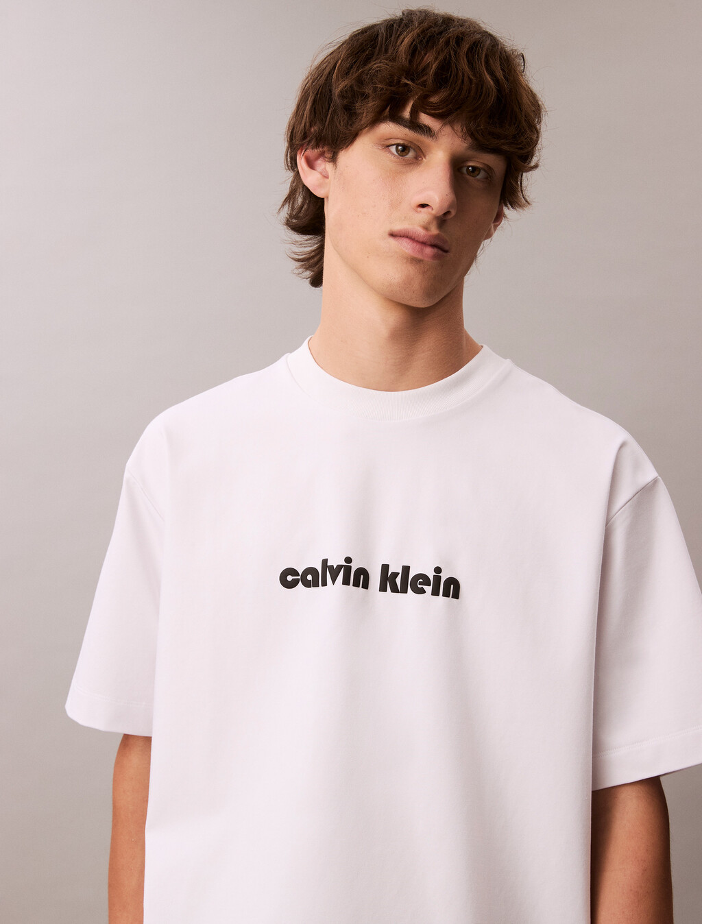 Cooling Jersey Relaxed Logo Tee, Bright White, hi-res