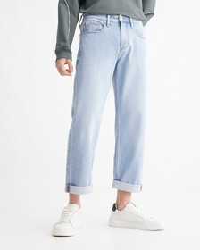 RECONSIDERED 90S STRAIGHT RECYCLED COTTON JEANS, Chalky Blue, hi-res