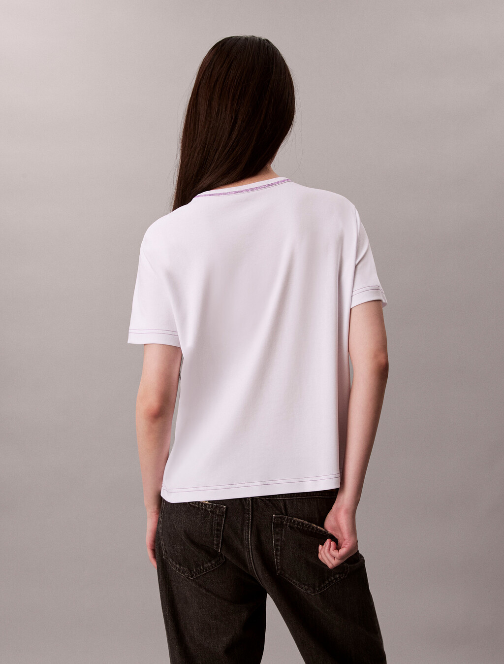 Embroidered Logo Graphic Slim T-Shirt, Brilliant White, hi-res