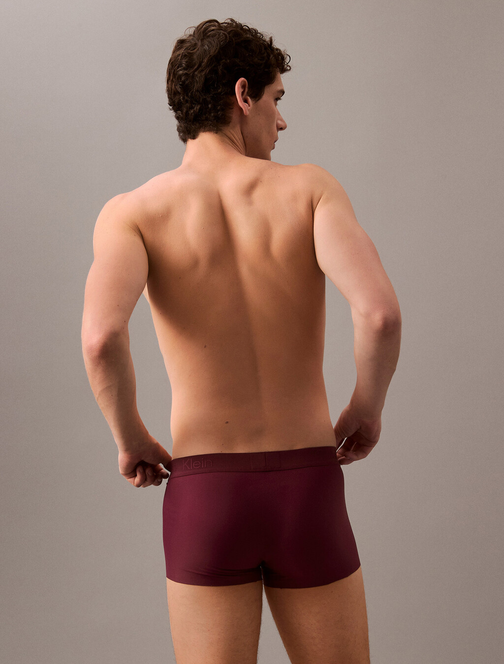 CK Black Low Rise Trunks, Purple Glo, hi-res