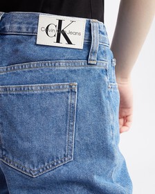 Long Bermuda Mom Shorts, BRIGHT BLUE, hi-res