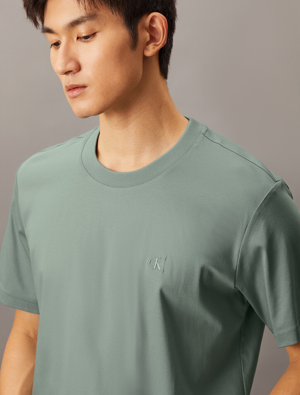 UV Protect Smooth Cotton Tee, Lead, hi-res