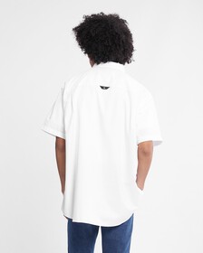 Ck Badge Coolmax Oxford Shirt, Bright White, hi-res