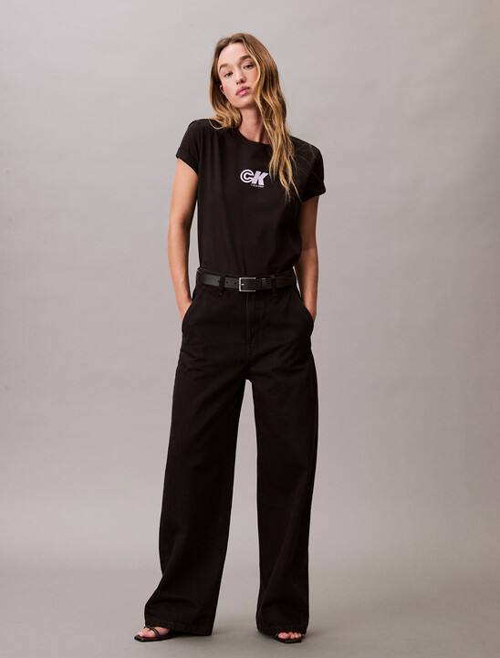 CK Logo Jersey Slim Tee