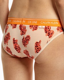 Cotton Bikini, ROSE SPLICE PRINT+CORAL CORSAGE, hi-res