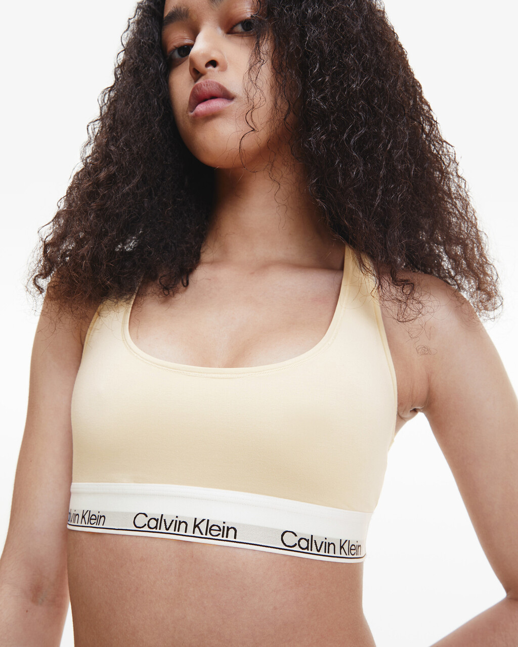 SUSTAINABLE LIGHTLY LINED BRALETTE, STONE, hi-res