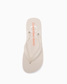 MONOGRAM FLIP FLOPS, Eggshell, hi-res