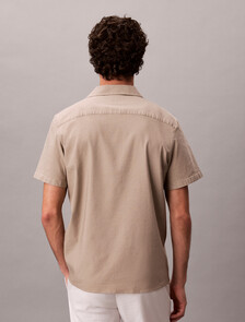 Linen Lyocell Classic Fit Shirt, Roasted Cashew, hi-res