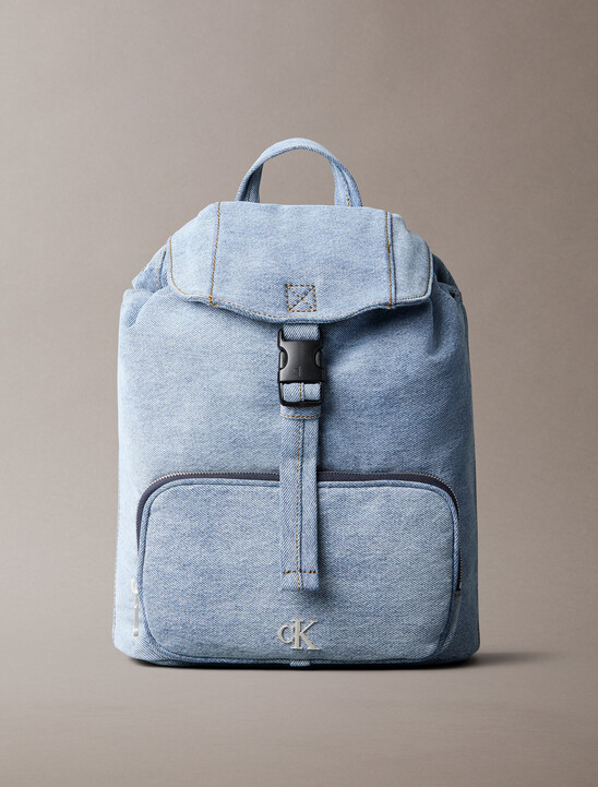 Denim Luna Mini Flap Backpack