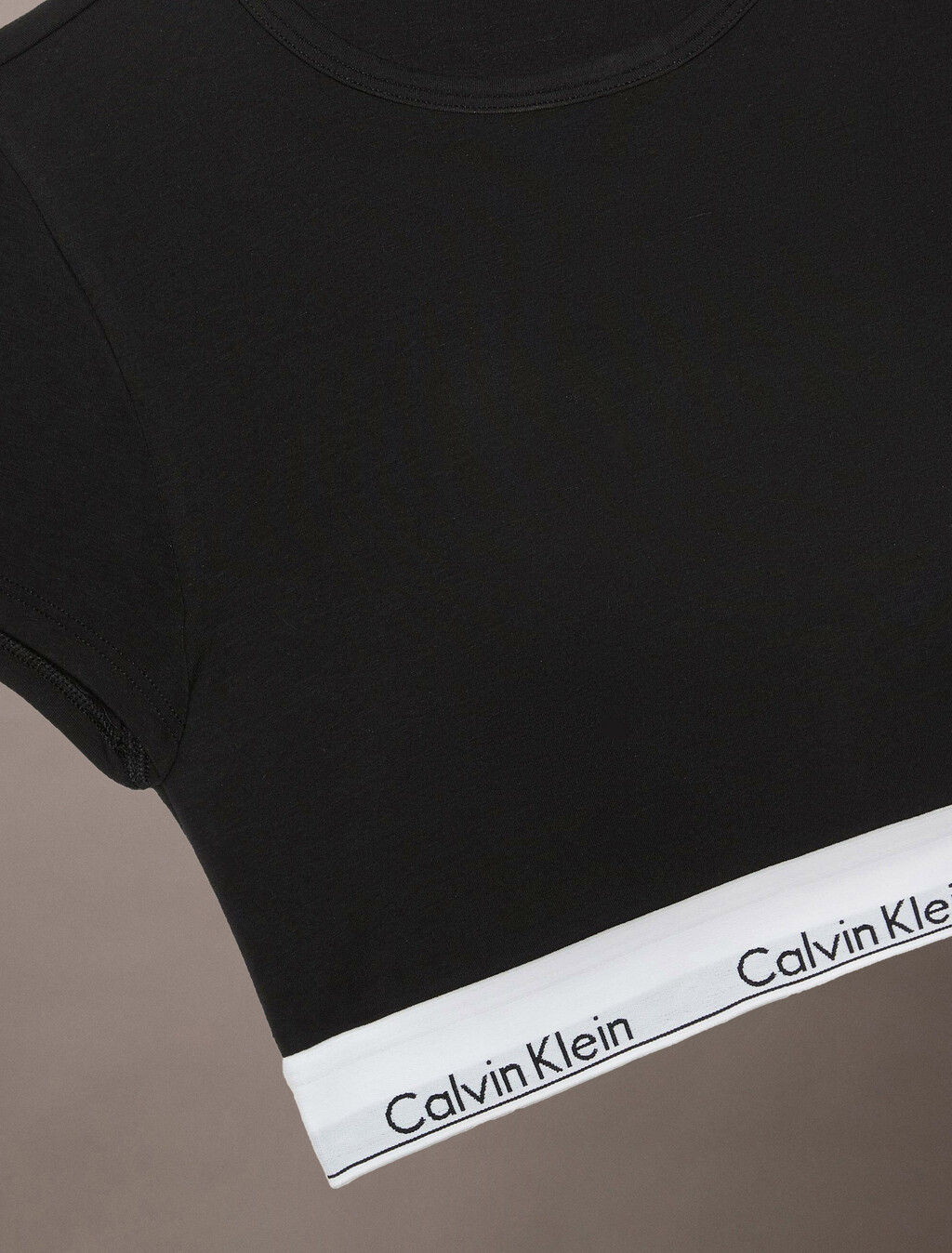 Icon Cotton T-Shirt Bralette, Black, hi-res