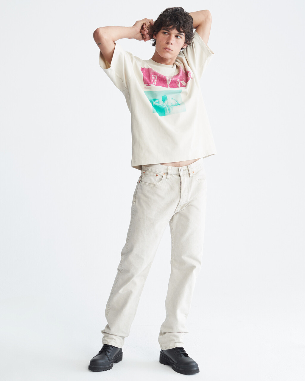 Standards Trophies Collage T-Shirt, Bone White, hi-res