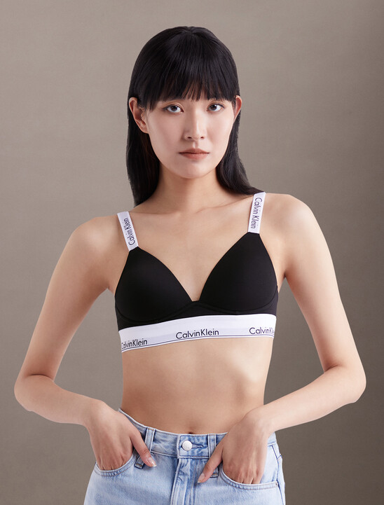 Icon Cotton Lightly Lined Plunge Bra