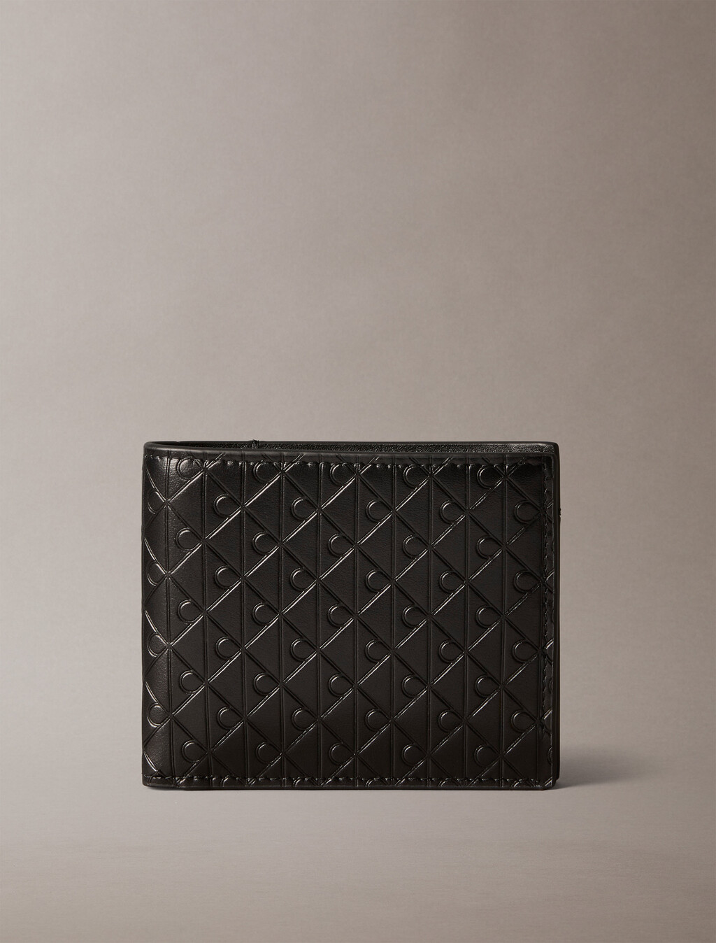 Embossed Emblem Billfold Wallet, Black, hi-res