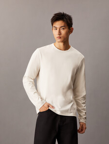 The Calvin Mercerized Tee, Vaporous Gray, hi-res