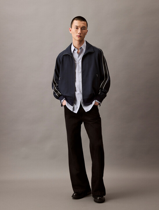 Technical Stripe Slim Shirt