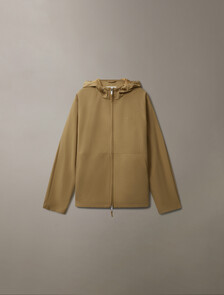 Crinkle Nylon Hooded Windbreaker Jacket, Marigold, hi-res
