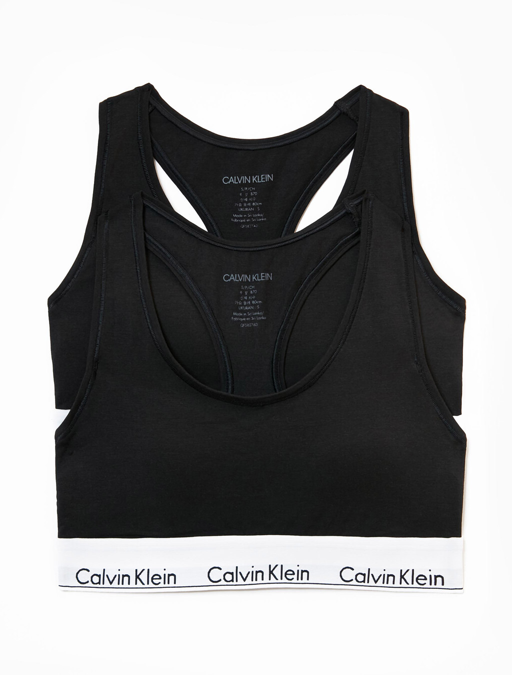 2 Pack Icon Cotton Bralettes, Black/ Black (Legacy OOO), hi-res