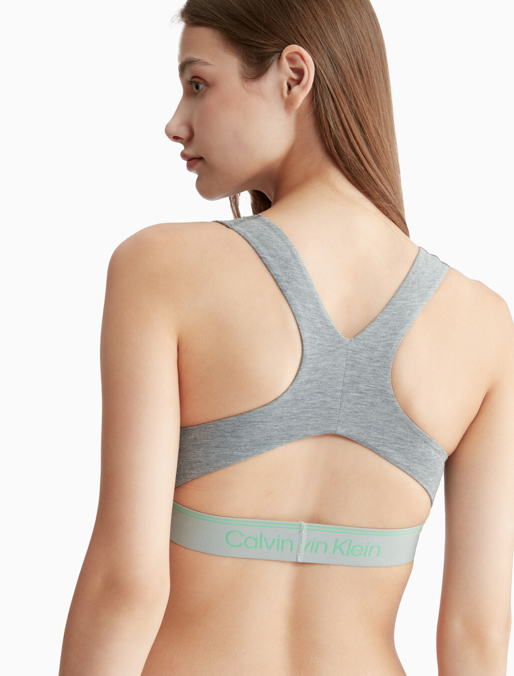 Athletic Cotton Lightly Lined Bralette, Medium Grey Heather, hi-res