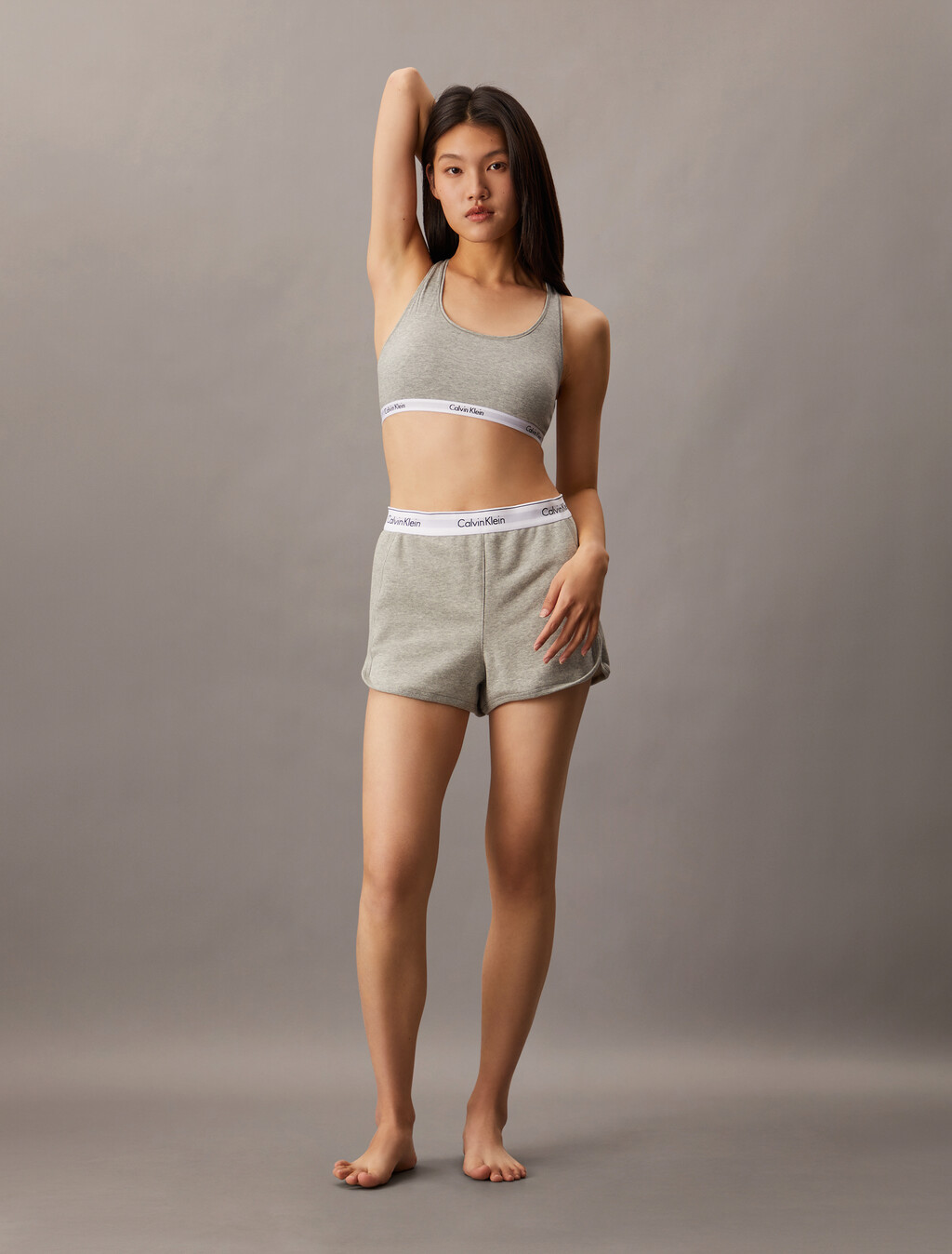 Carousel Lightly Lined Bralette, GREY HEATHER, hi-res