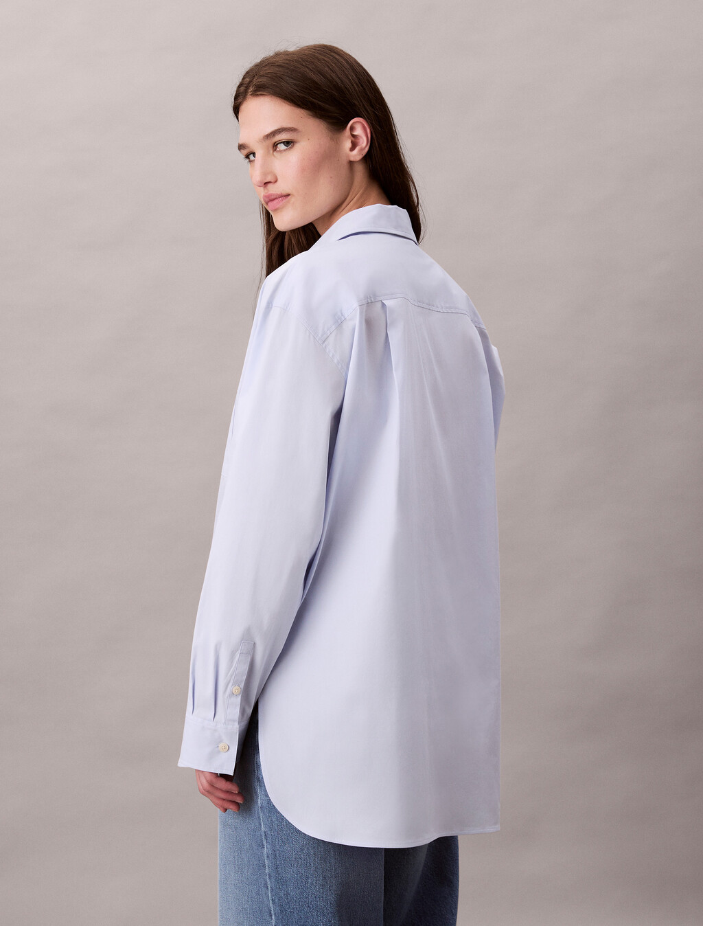 Poplin Relaxed Shirt, Halogen Blue, hi-res