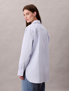 Poplin Relaxed Shirt, Halogen Blue, hi-res