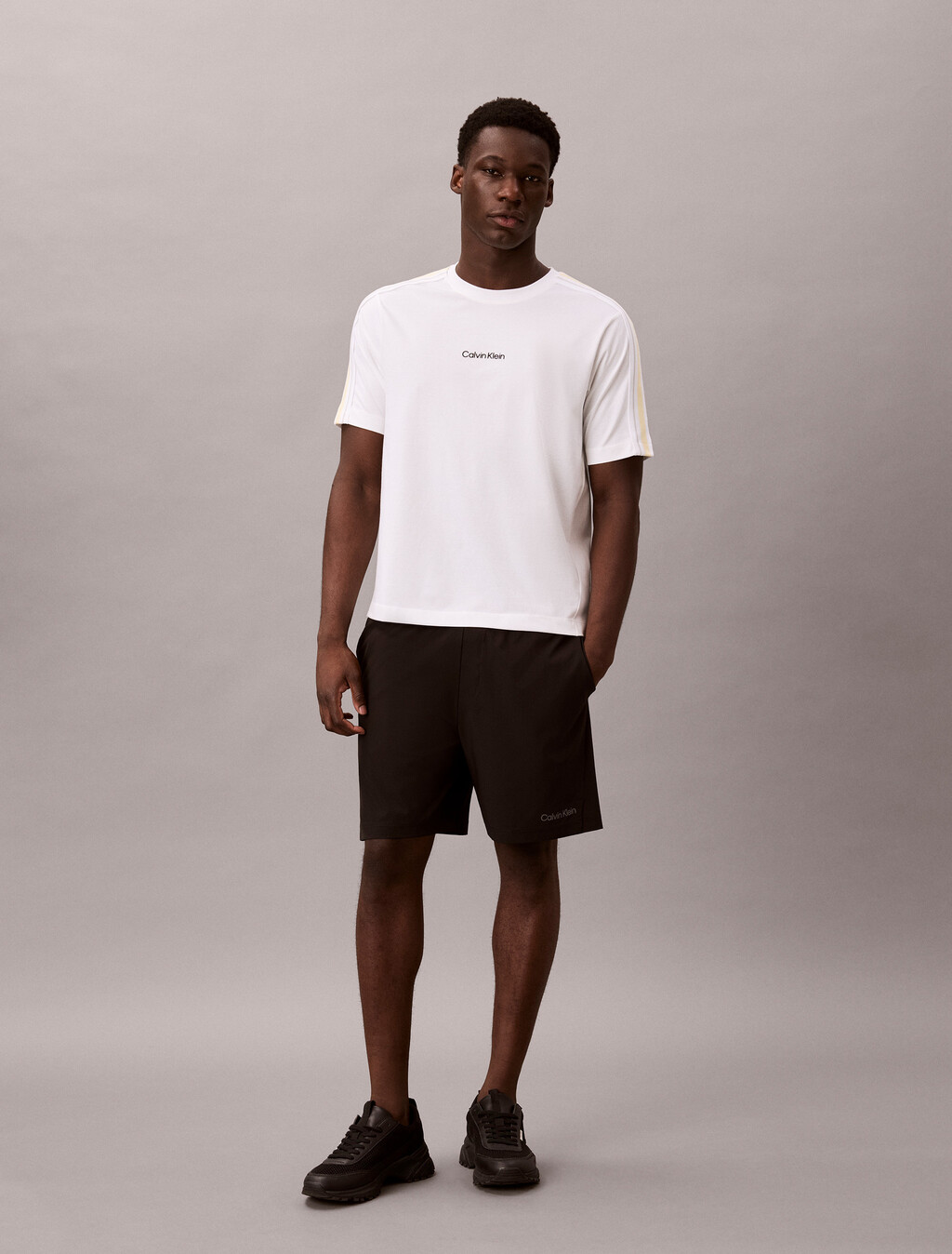 Performance Cotton Blend Gym T-shirt, Classic White, hi-res